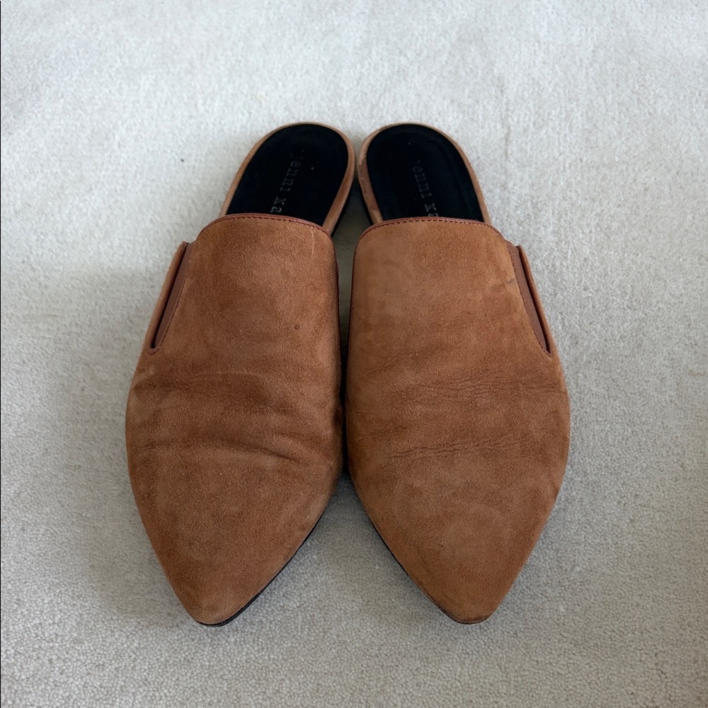 Jenni Kayne Suede Mules Saddle